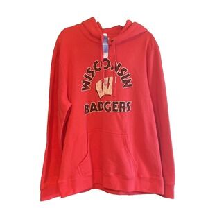 NWT Box Seat Clothing Mens  XL‎ Wisconsin Badgers Hoodie SweatShirt Red